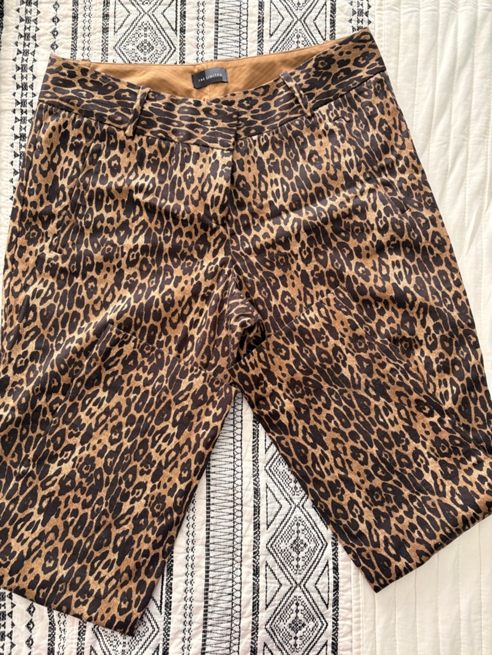 The Limited Tan & Black High-Waist Pants